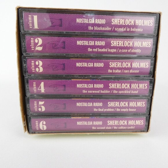 1994 Nostalgia Radio Set Sherlock Holmes Audio Book 6 Cassette Box Set Metacom - Picture 2 of 9